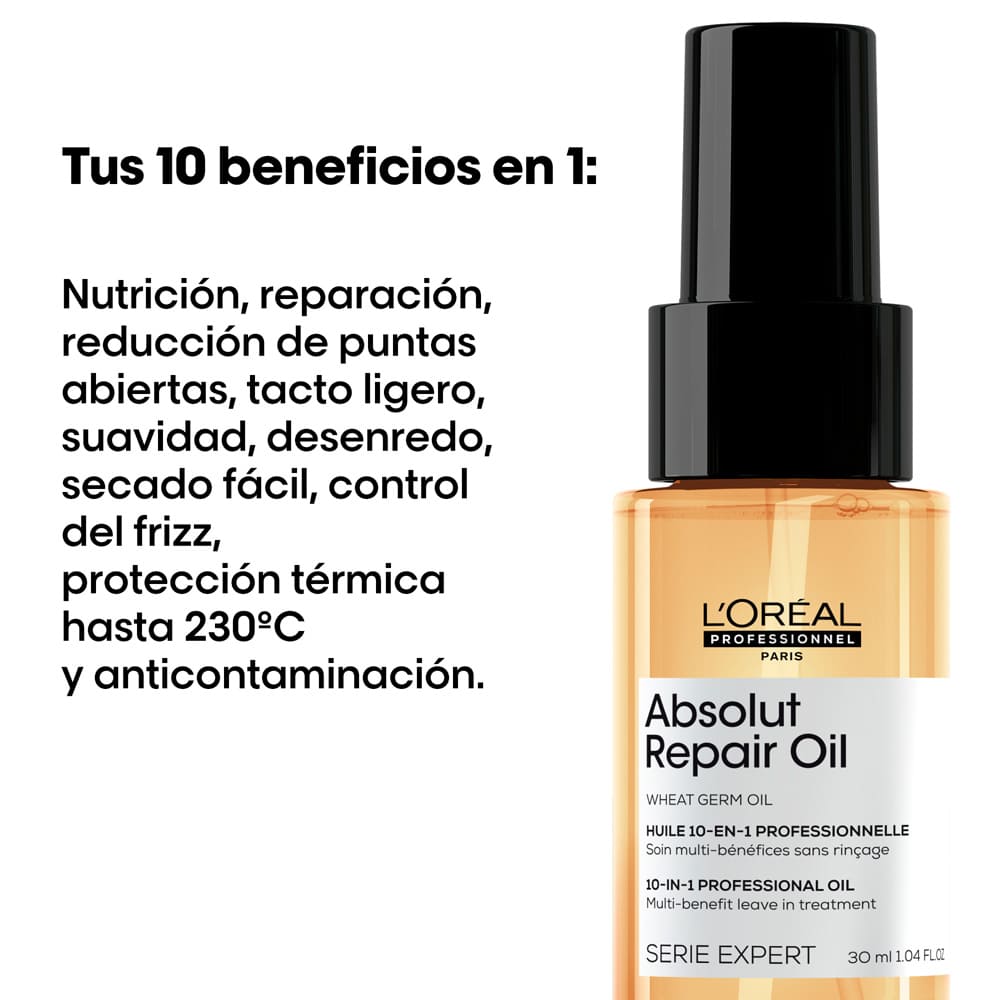 ACEITE 10 EN 1 ABSOLUT REPAIR (ACEITE PARA EL CABELLO DAÑADO)